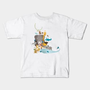 Illustration nursery letter salad - animals from A to Z Kids T-Shirt